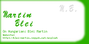 martin blei business card